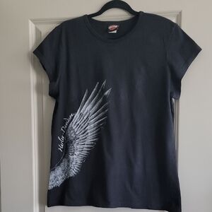Harley-Davidson Black Tee with Wing Graphic